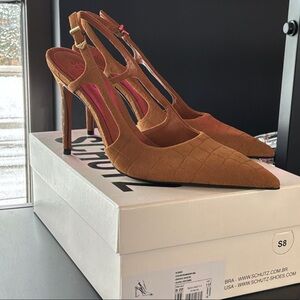 SCHUTZ Brown Pointed Toe Heels